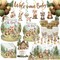 184pcs Woodland Animals Baby Shower Plates Set, Woodland Baby Shower Plates Napkins Cups Forks Tablecloth Banner Hanging Swirls Cupcake Toppers Balloons, 25 Guests